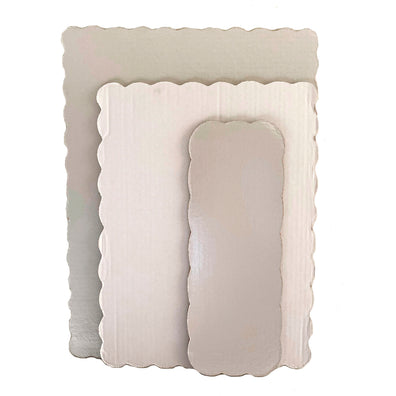 Base rectangular, doble corrugado blanca